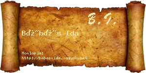 Bábás Ida névjegykártya